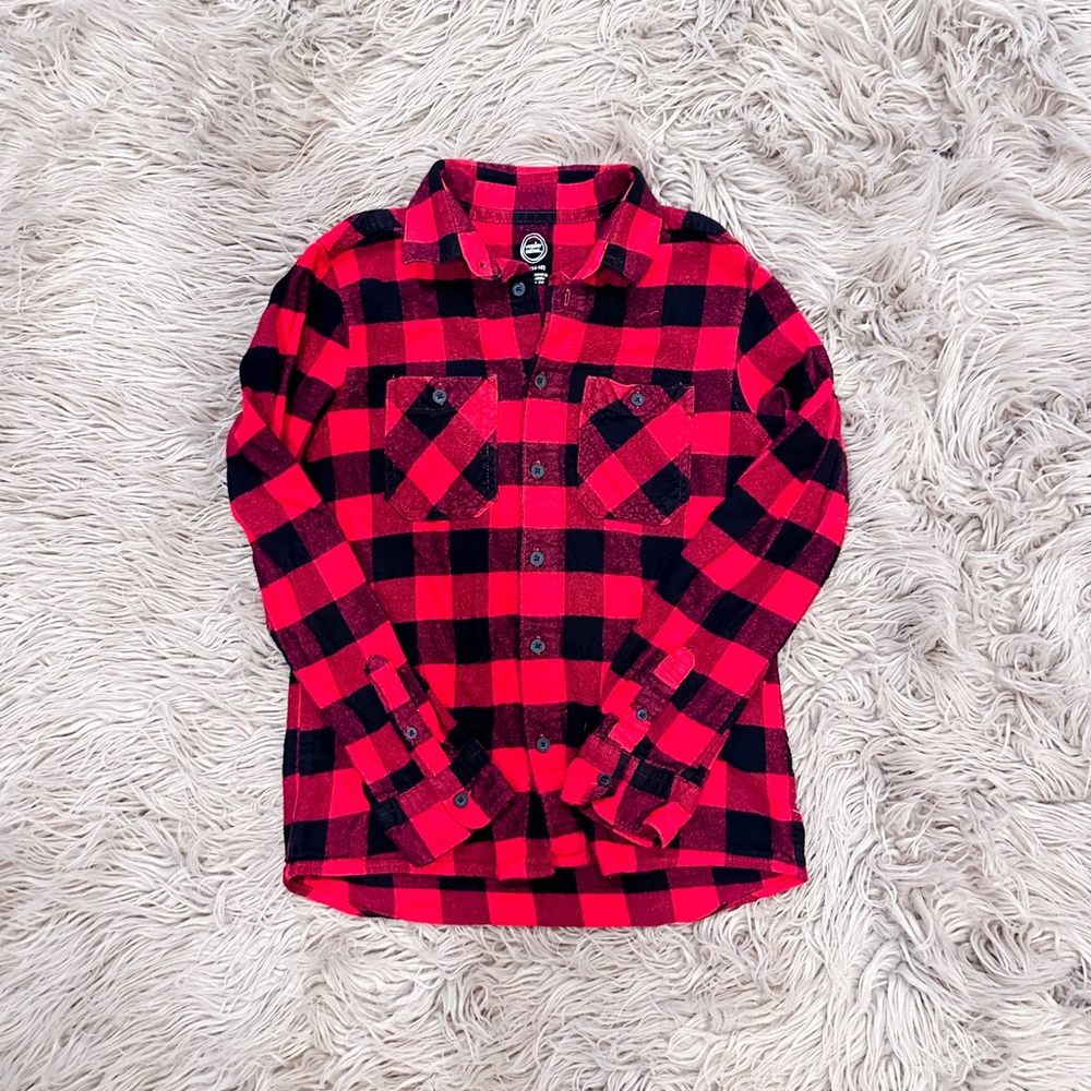 Boys Wonder Nation Buffalo Plaid Flannel Size XL Extra Large